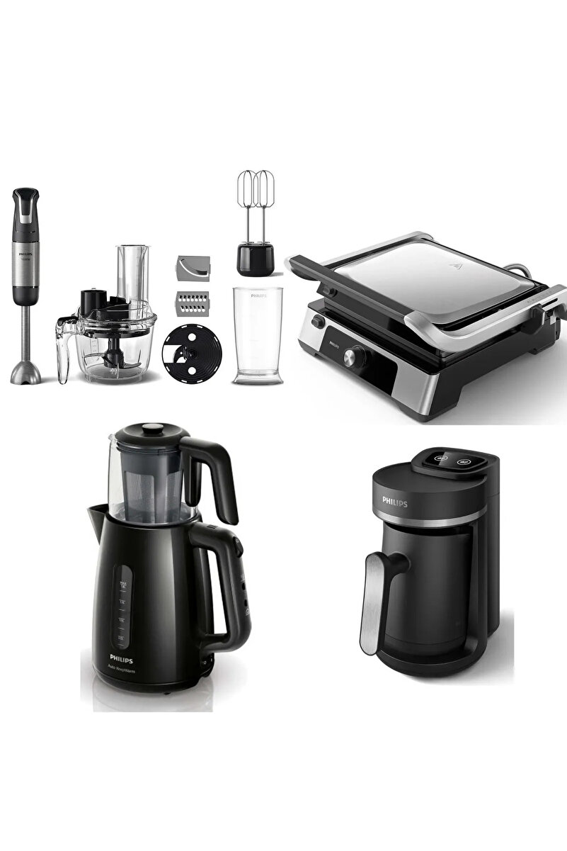 Philips 5000 Serisi Elektronik Çeyiz Seti, Tost Makinesi, Blender Seti, Çay Makinesi, Kahve Makinesi