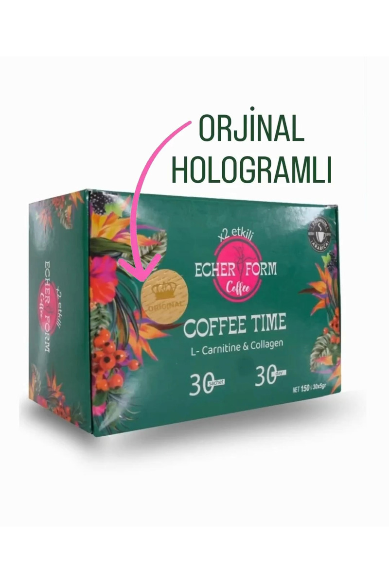 ECHER FORM 2x Etkili Beyaz Paket 30 Lu Kahve (NESCAFE VE FİLTRE KAHVE TADINDA)