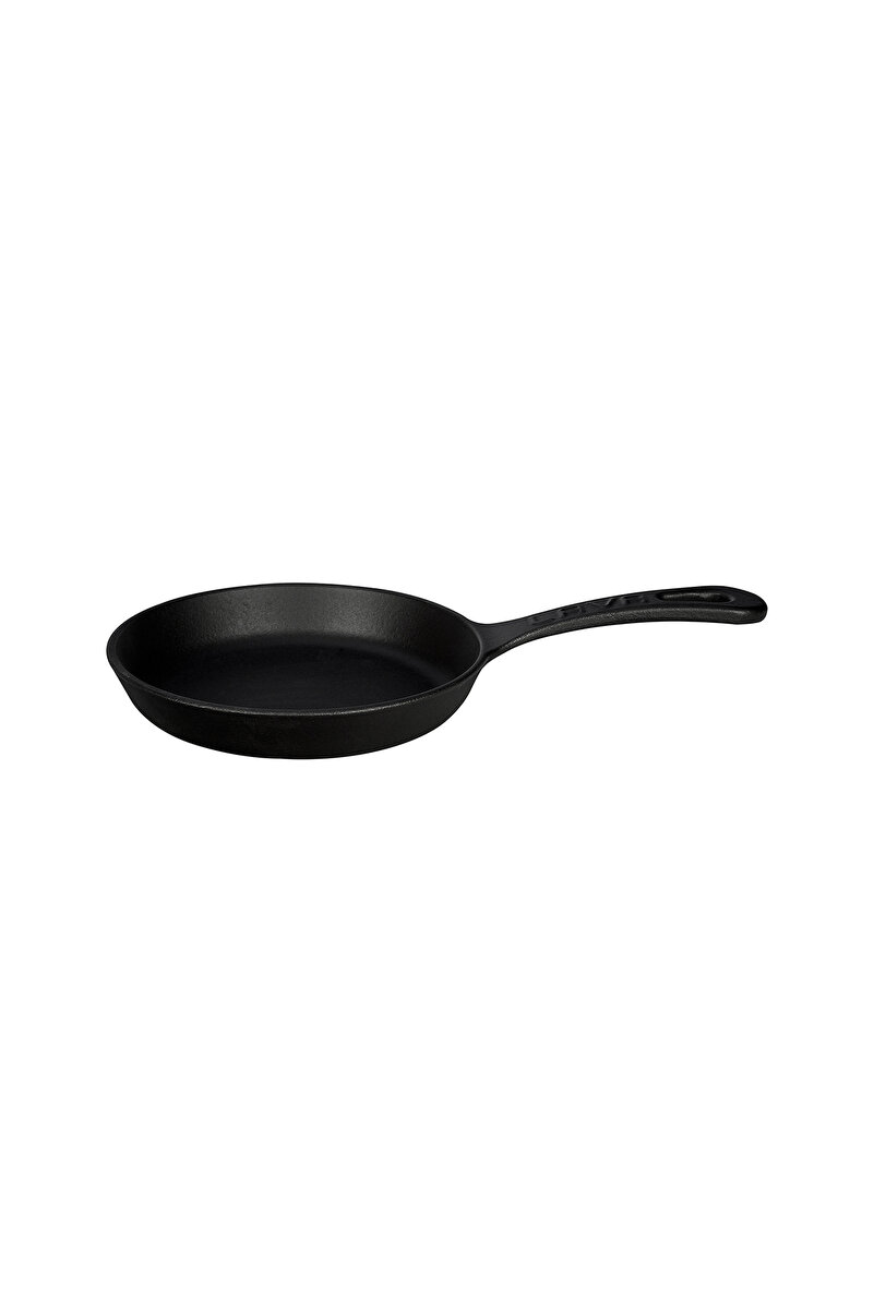 Lava Döküm Yuvarlak Kızartma Tavası Yekpare Saplı. Çap(Ø)16cm.
