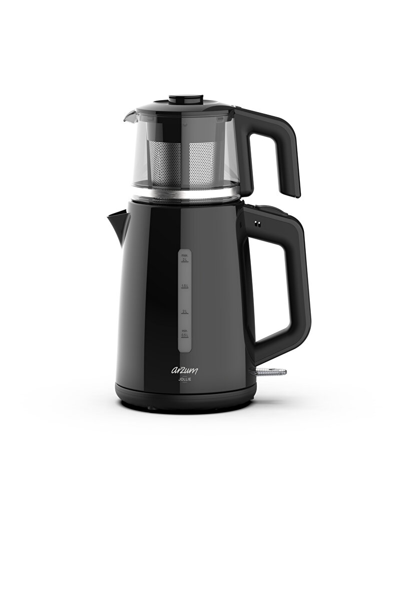 Arzum AR3151 Jollie Çay Makinesi 1650W, 1 L Demlik Kapasitesi, Siyah