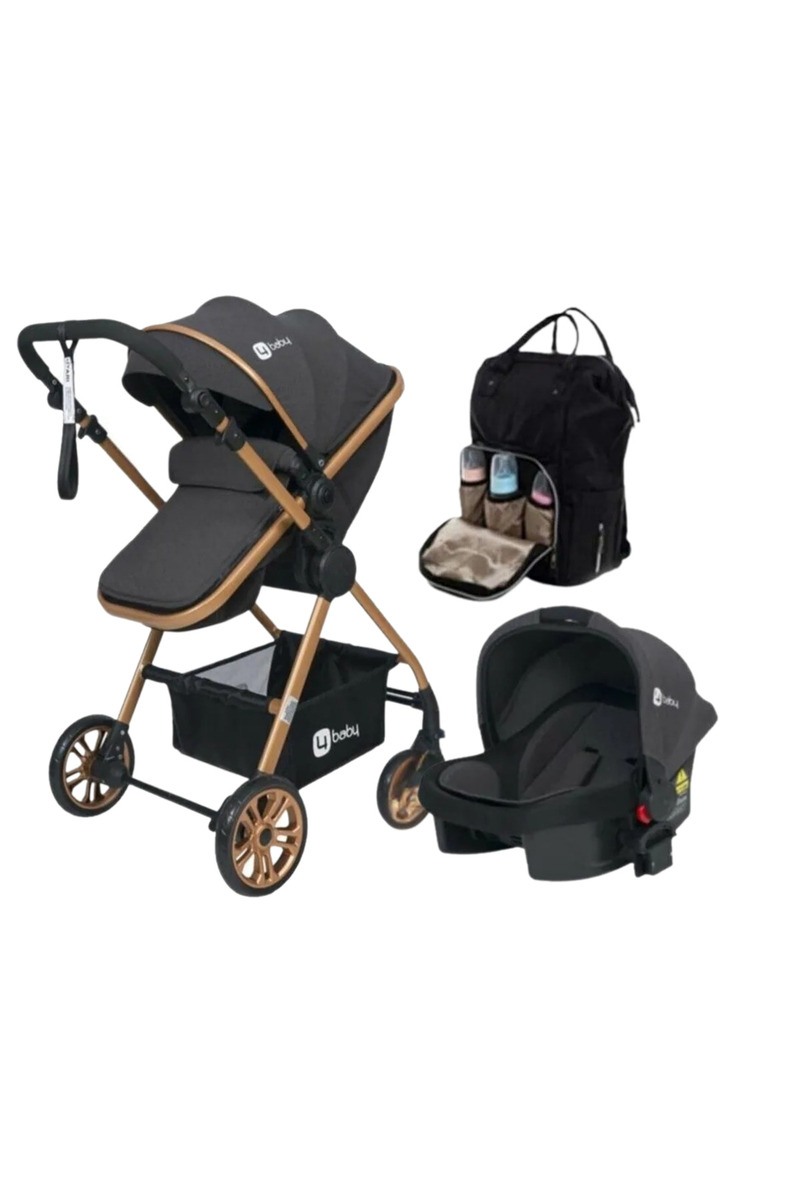 4Baby Esse Model Gold Antrasit Travel Bebek Arabası Puset Ve Çanta