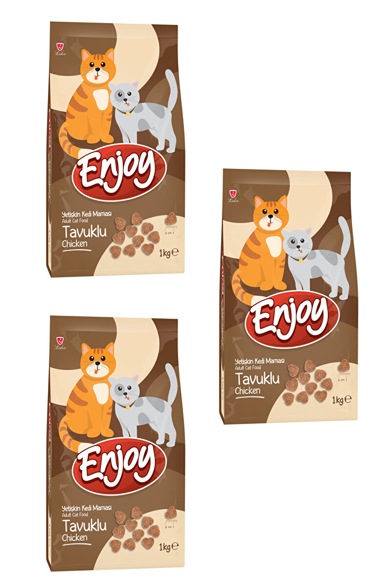 Enjoy Yetişkin Kediler için Tavuklu Tam ve Dengeli Kedi Maması 3 kg