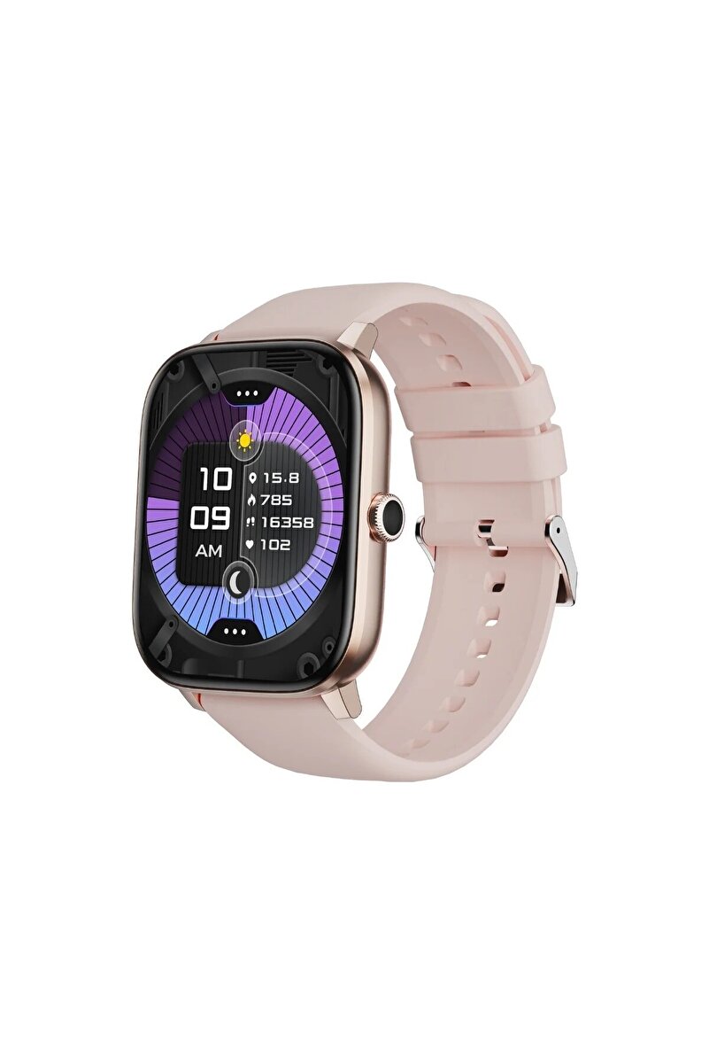 Bix SW03 2.01 inç TFT Geniş Ekran Bluetooth Telefon Görüşme IP67 Suya Dayanıklı Spor ve Sağlık Takip Özellikli iOS Android Uyumlu Akıllı Saat Pembe