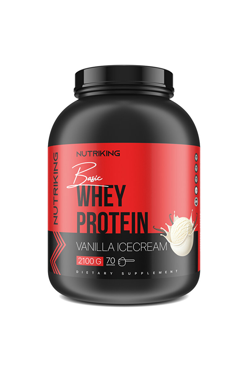Nutriking Basic Whey Vanilla Ice Cream - 2100gr 70 Servis Whey Protein tozu