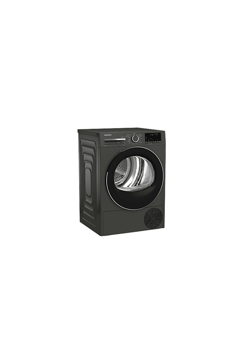 Grundig GPDH 9645 E Enerji Sınıfı 9kg Isı Pompalı Kurutma Makinesi Koyu Gri