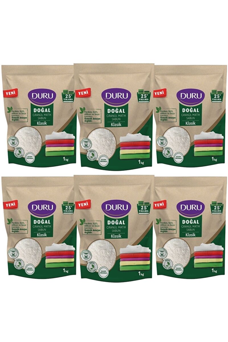 Duru Doğal Kaynaklı Granül Sabun Klasik 1 kg x6 Adet
