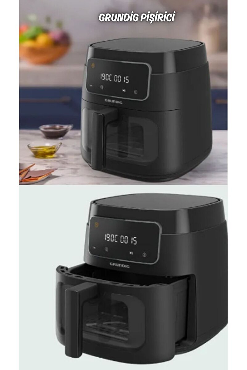 Grundig Drmz En Hızlı Pişirici , Fry 7320 Cookfit Xxl Camlı Airfryer 7,6 Litre,1900 W