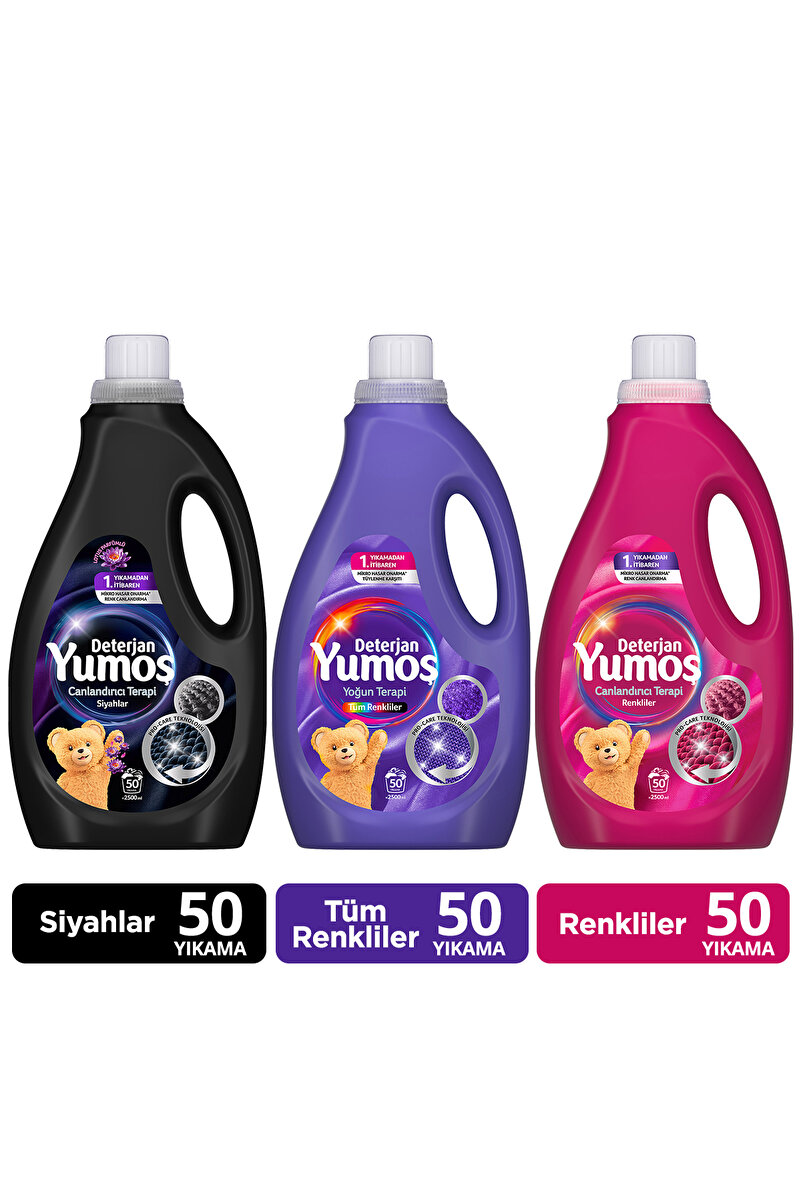 Yumoş Sıvı Renkliler 2500 ml x1 Terapi Siyahlar 2500 ml x1 Yoğun Terapi Tüm Renkliler 2500 ml x1