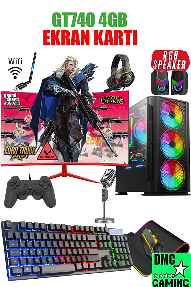 Dmc N13x(GTA 5) I5 3470 16gb Ram 1tb Hdd 256gb Ssd Gt740 4gb 23.8'' Oyuncu Masaüstü Bilgisayar