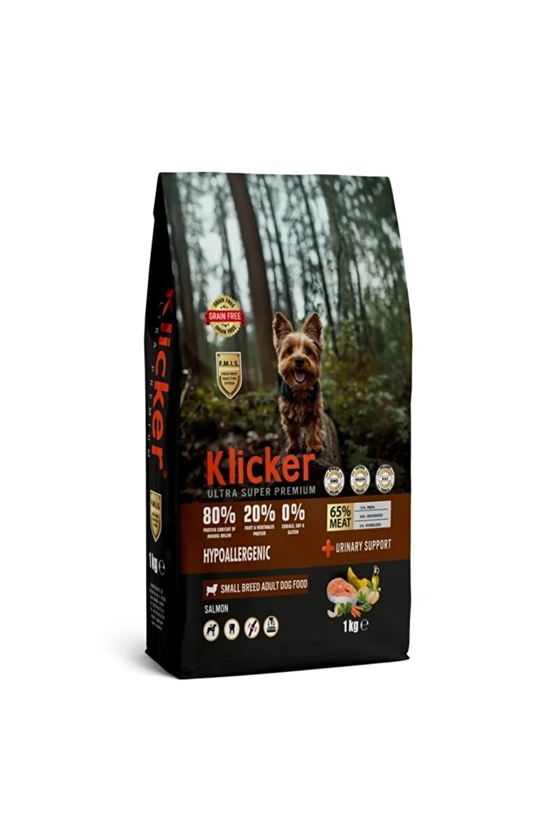 klicker MİNİ ORTA IRK YETİŞKİN KÖPEK KURU MAMASI SOMONLU 1 KG