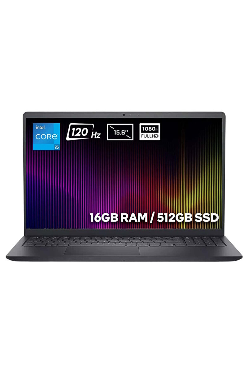 Dell Inspiron 15 3520 Intel i5-1235U 16GB 512GB SSD 15.6 inç FHD 120Hz WINDOWS 11 Laptop