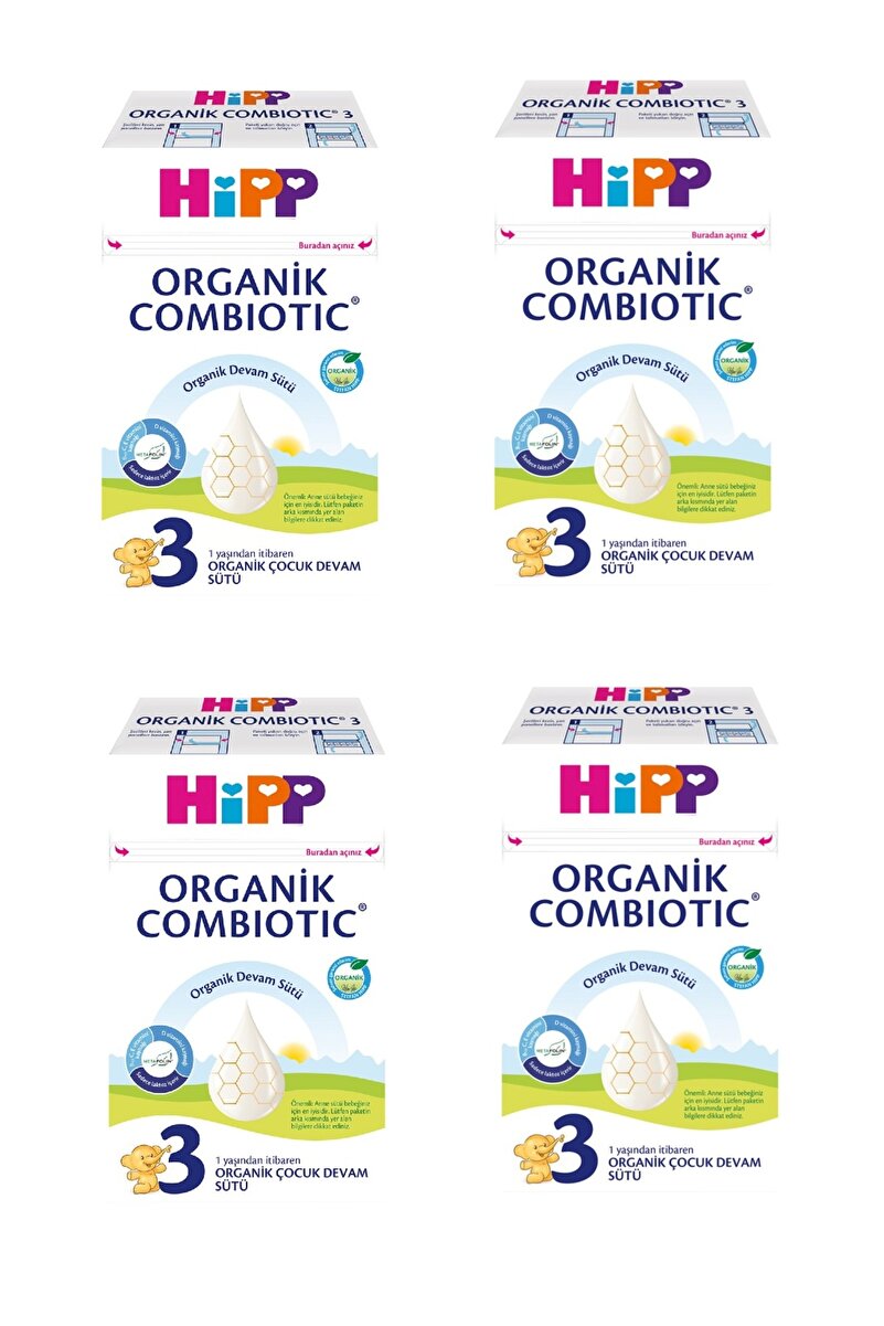 Hipp 3 Organik Combiotic Devam Sütü 600 G x 4 Adet