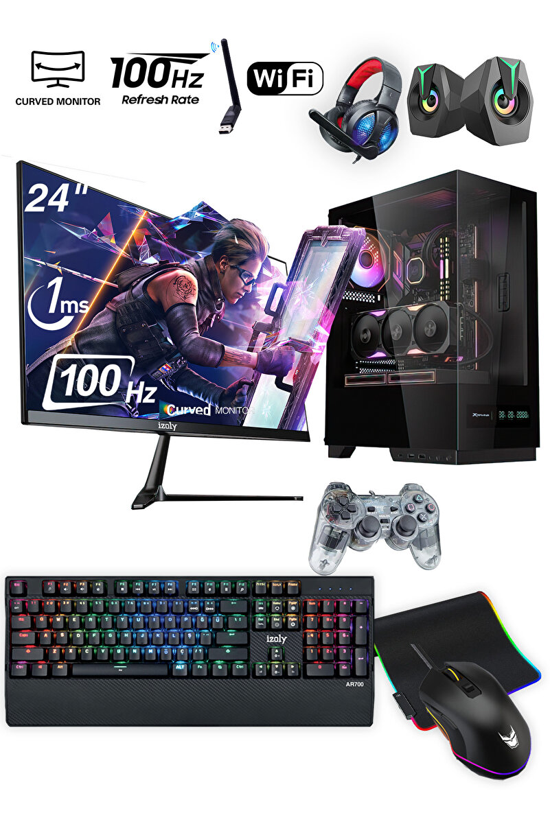IZOLY Ancient X TM i5-10400F 16GB 512GB M.2 NVMe GTX 1660S 6GB 24" Oyuncu Oem Seti