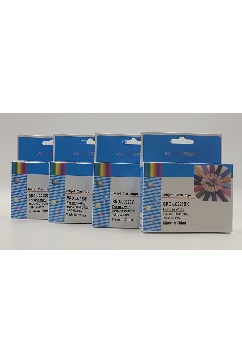 dpitoner Brother LC-223 CMYK 4’lü set Muadil Mürekkep Kartuş Takim
