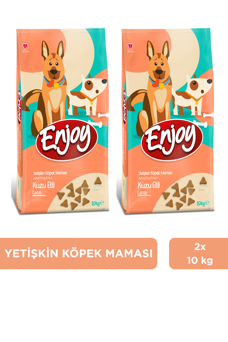 Enjoy Kuzu Etli Yetişkin Köpek Maması 10 kg x 2