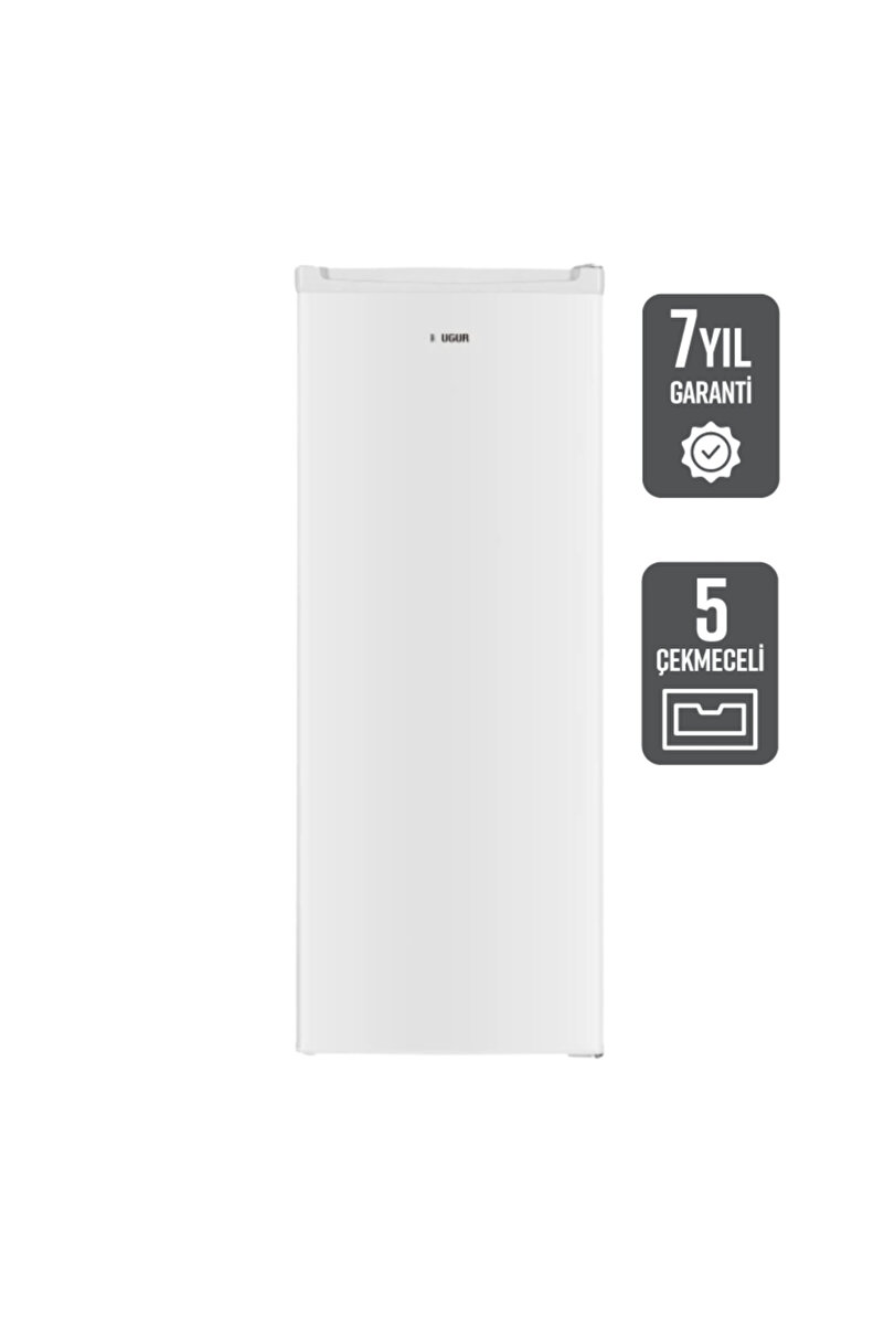 Uğur UED 5169 DTK 5 Çekmeceli 168 Litre Dikey Derin Dondurucu