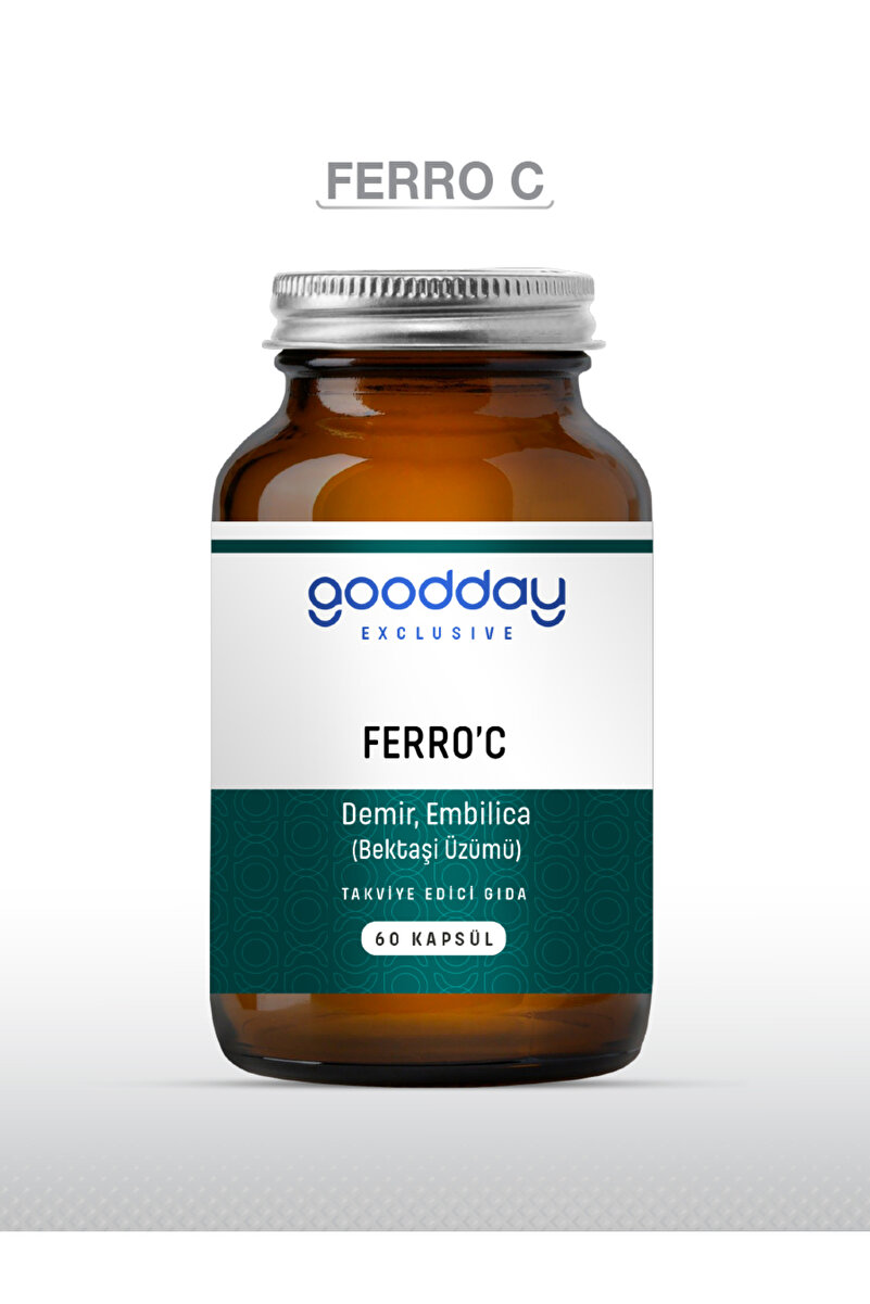 goodday Ferro' C 17 Mg 60 Kapsül Takviye Edici Gıda