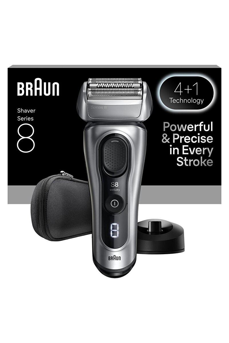 Braun Series 8 Elektrikli Tıraş Makinesi, Islak ve Kuru, Şarj Standı, 8617S