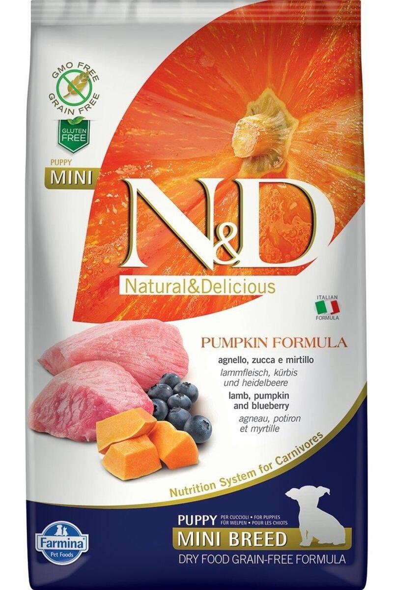N&D Tahılsız Kuzulu&Balkabaklı Mini Irk Yavru Köpek Maması 2,5 KG