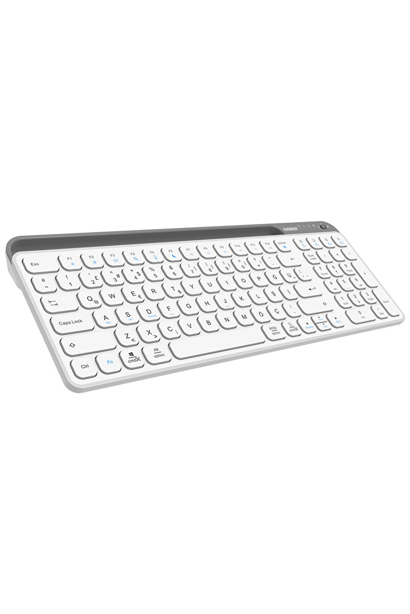 Everest KB-BT90 Beyaz/Gri Bluetooth+ 2.4Ghz Şarjlı Q Mac/Win/Android/Ios Uyumlu Kablosuz klavye