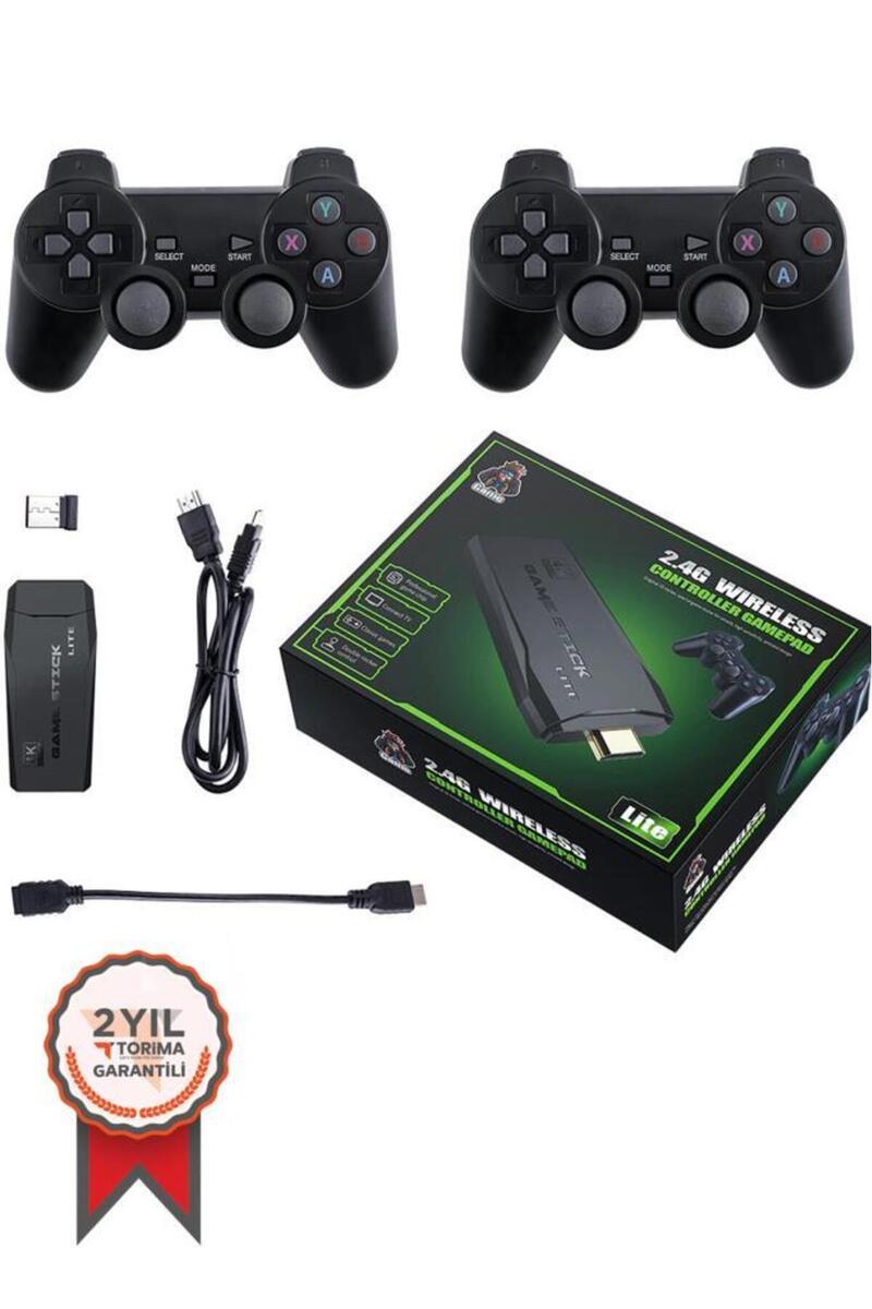 Torima Oyun Konsolları Çift Kollu Kablosuz Atari Video Denetleyici Oyun Konsolu GC05 Siyah