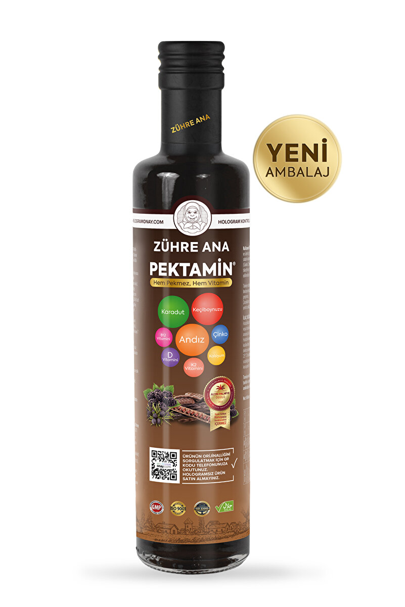 Zühre Ana Pektamin - Karadut, Keçiboynuzu Ve Andız Pekmezi Karışımı (Vitamin Takviyeli)