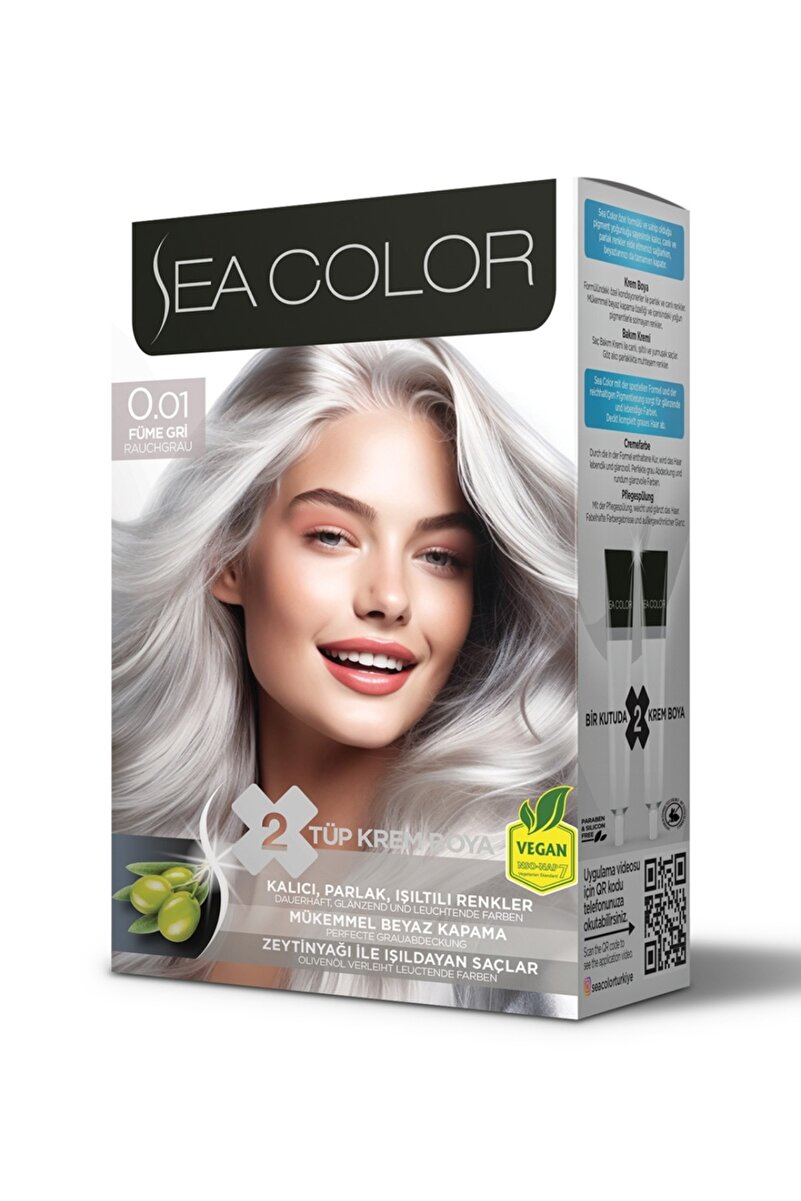 Sea Color Set Saç Boyası 0.01 Füme Gri