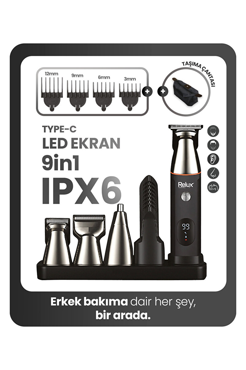 Relux RPG7500 Groomexpert 15in1 Erkek Bakım Seti