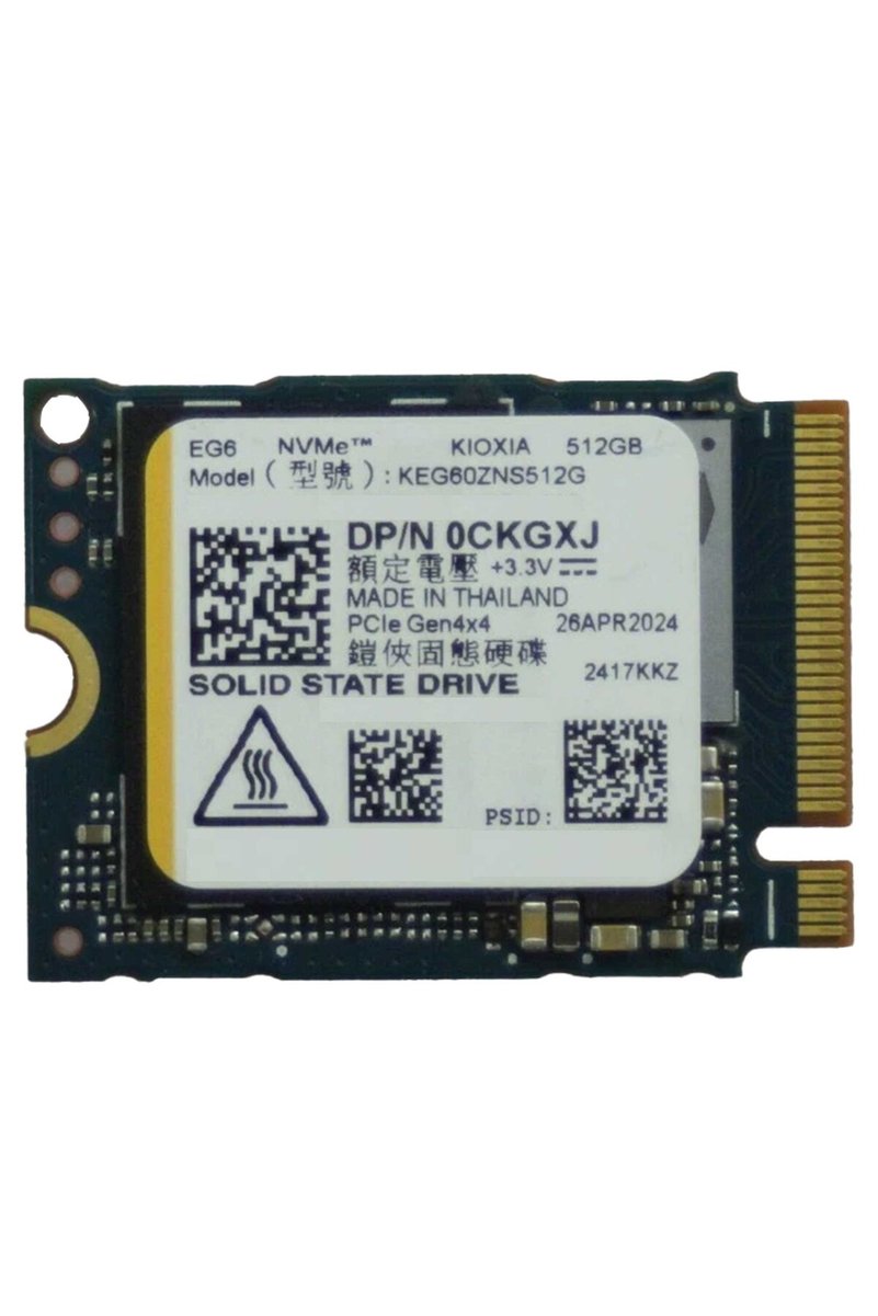 Kioxia EG6 512GB 4100/2600MB/s Gen4x4 M.2 22x30 SSD