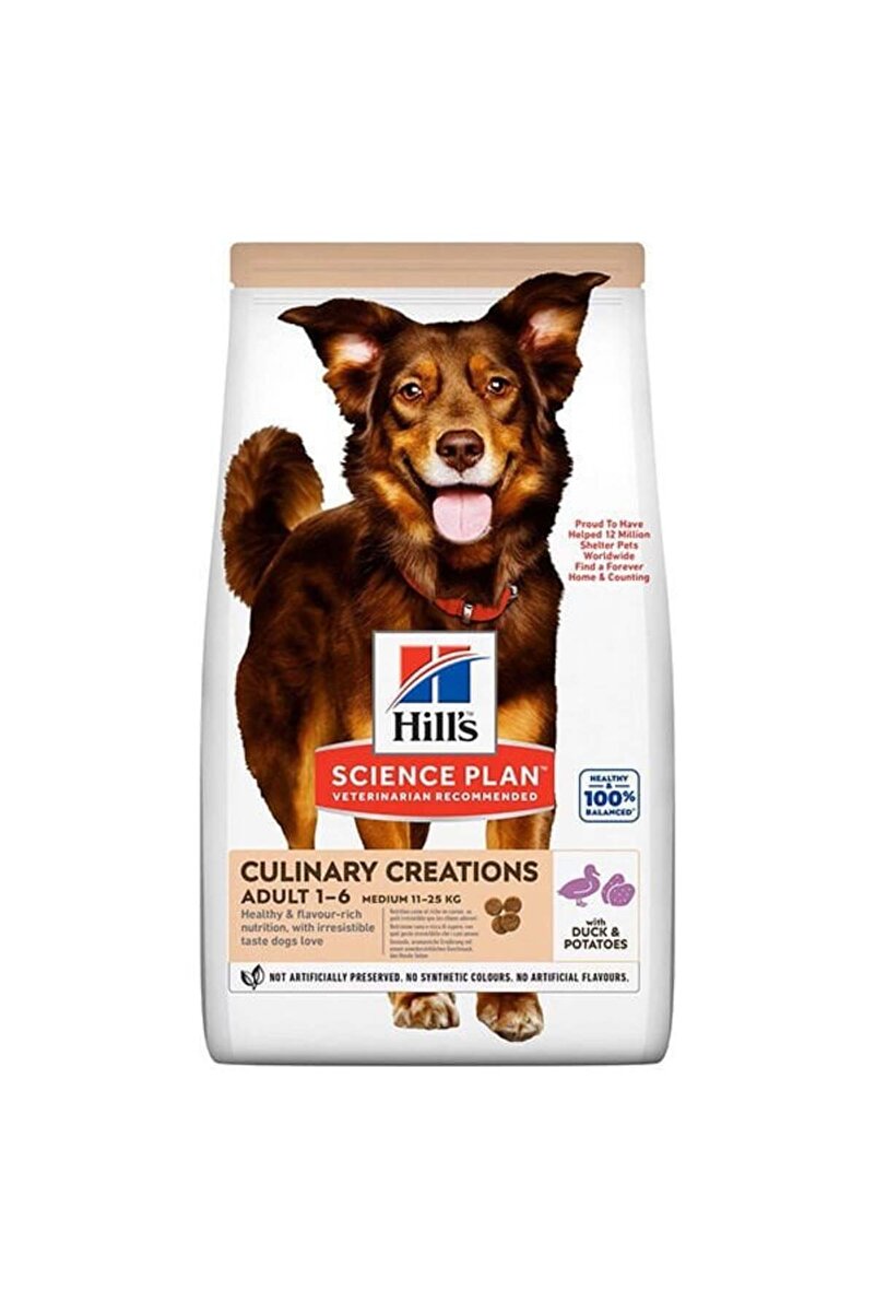 Hill's Hills Culinary Creations Orta Irk Ördekli ve Patatesli Yetişkin Köpek Maması 14 Kg