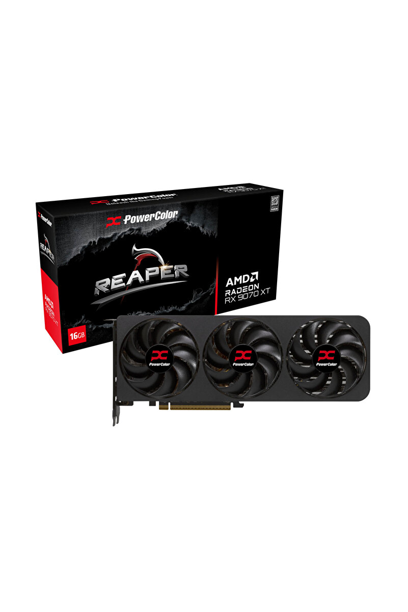 POWERCOLOR REAPER RADEON RX9070 16G-A GDDR6 256Bit Gaming (Oyuncu) Ekran Kartı