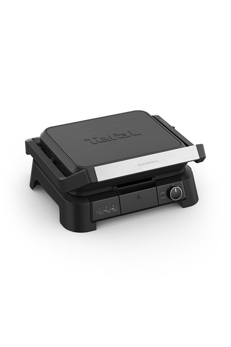 TEFAL SuperGrill 3in1 6 Dilim Kapasiteli 2000 Watt Barbekü Izgara ve Tost Makinesi - Siyah
