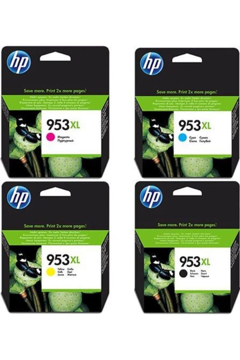 HP 953xl Sarı Kırmızı Mavi Siyah Orjinal Kartuş Seti - 7720/8740
