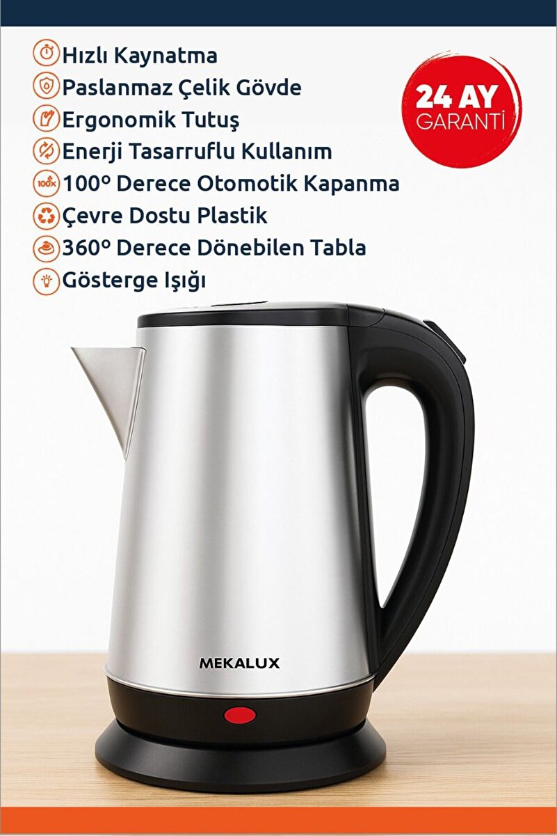 MEKALUX UK-03 ÇELİK KETTLE