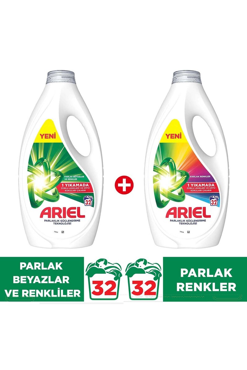 Ariel Sıvı Çamaşır Deterjanı Beyazlar ve Renkliler 32 Yıkama & Sıvı Çamaşır Deterjanı Renkliler 32 Yıkama