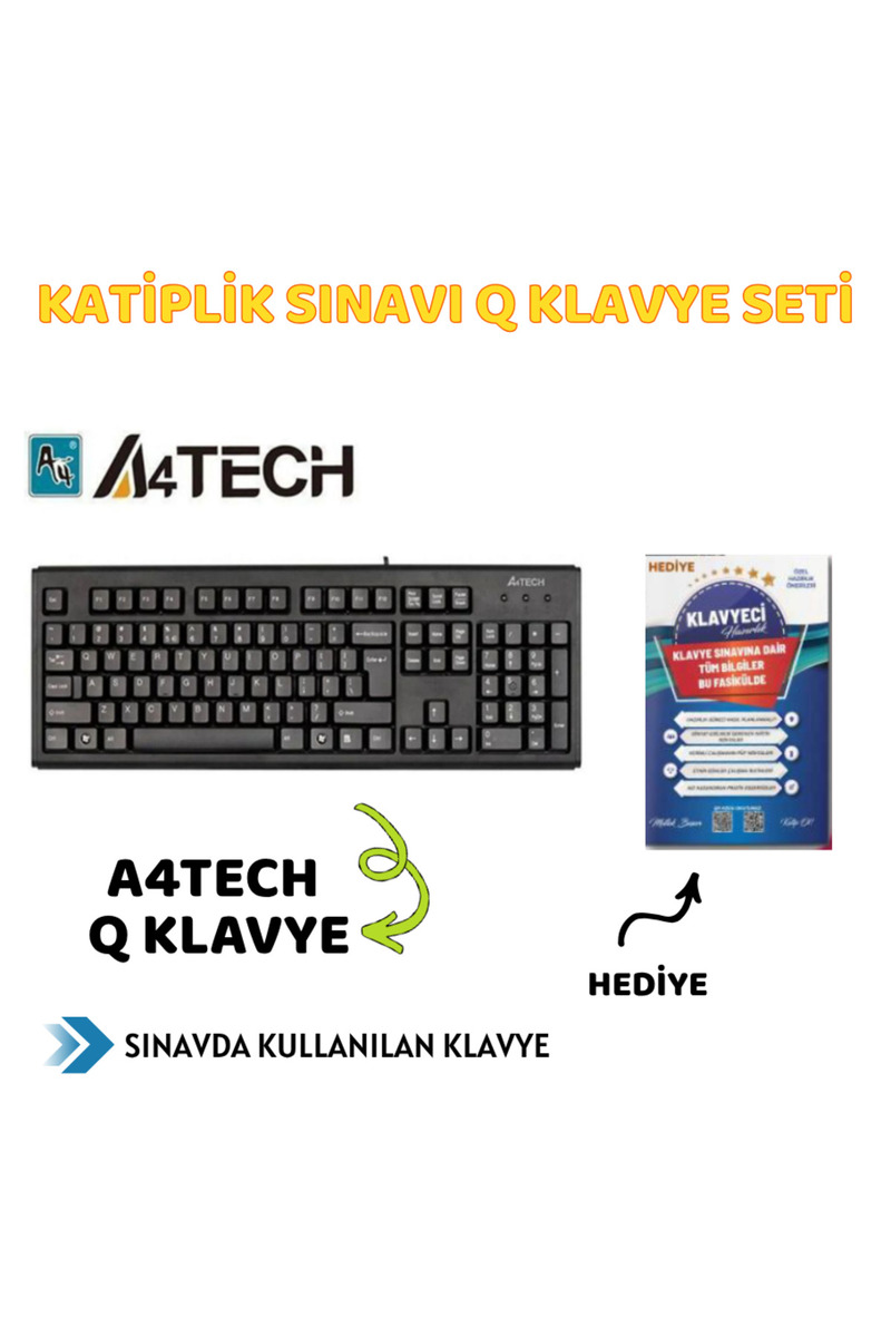 A4 Tech Km 720 Q KLAVYE Tr Siyah USB Kablolu Klavye