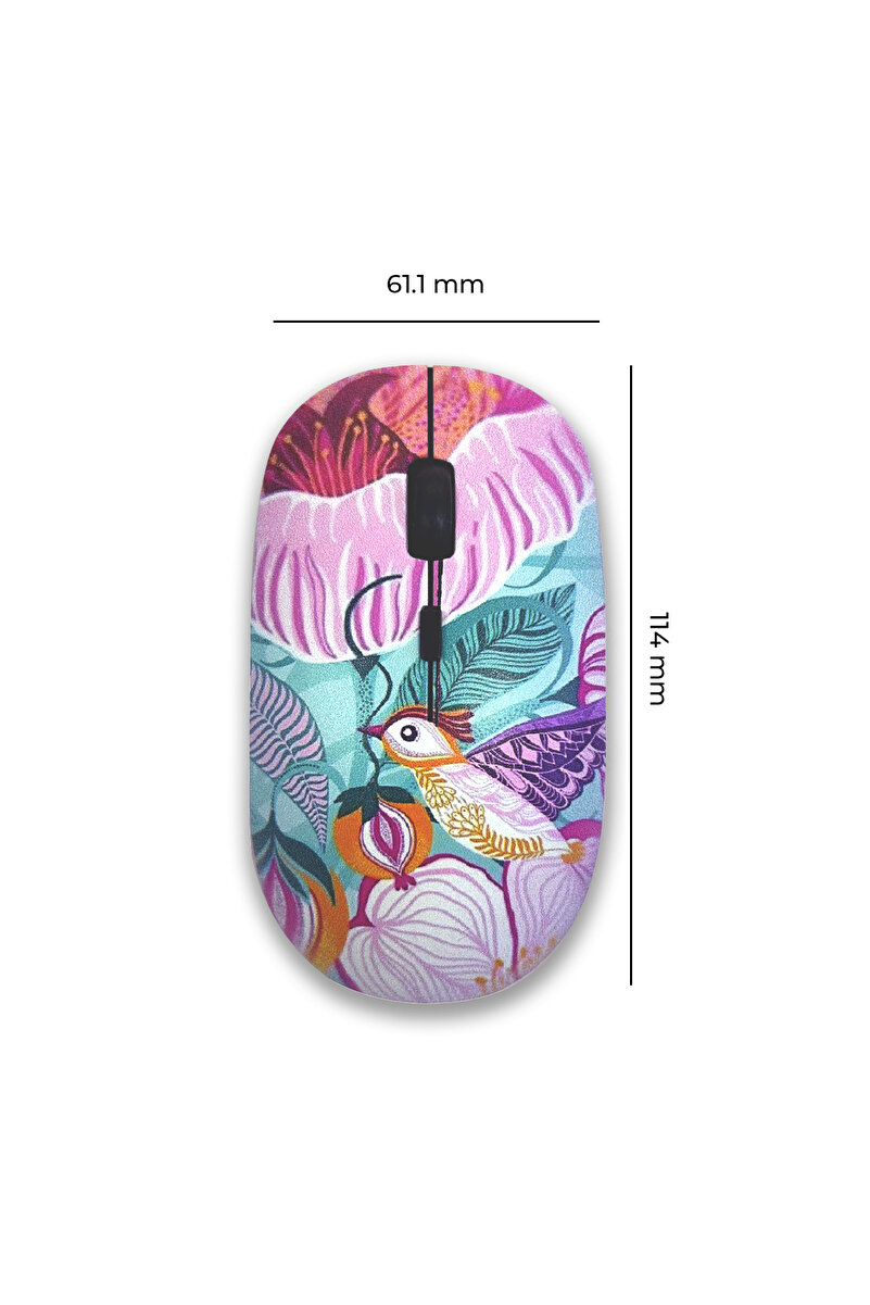 Bood GR-72 Kablosuz Mouse | Sessiz Tıklama, Ergonomik, 2.4G USB Alıcılı, Ofis & Oyun