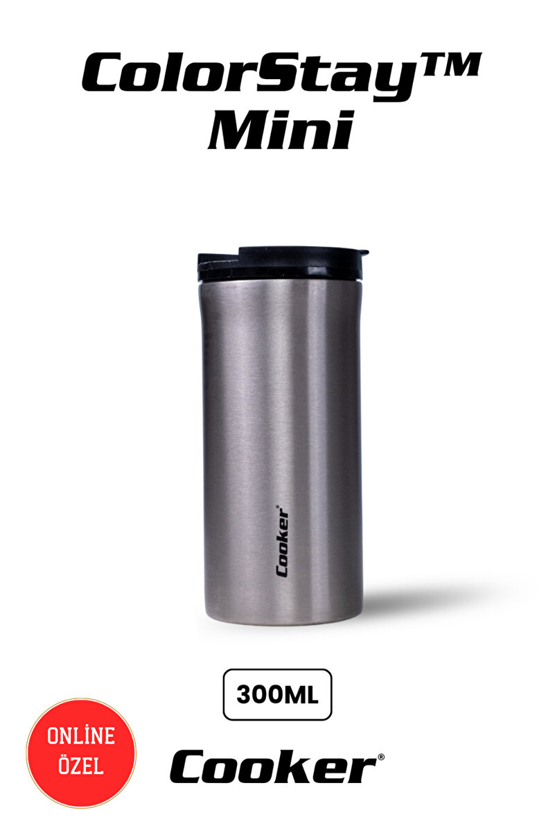 Cooker 0.30 LT Paslanmaz Çelik Termos Ofis Piknik Mama Termosu