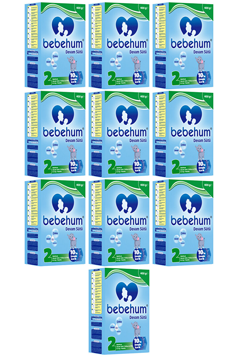 bebehum 2 Numara Devam Sütü 6-9 Ay 400 gr x 10 Adet