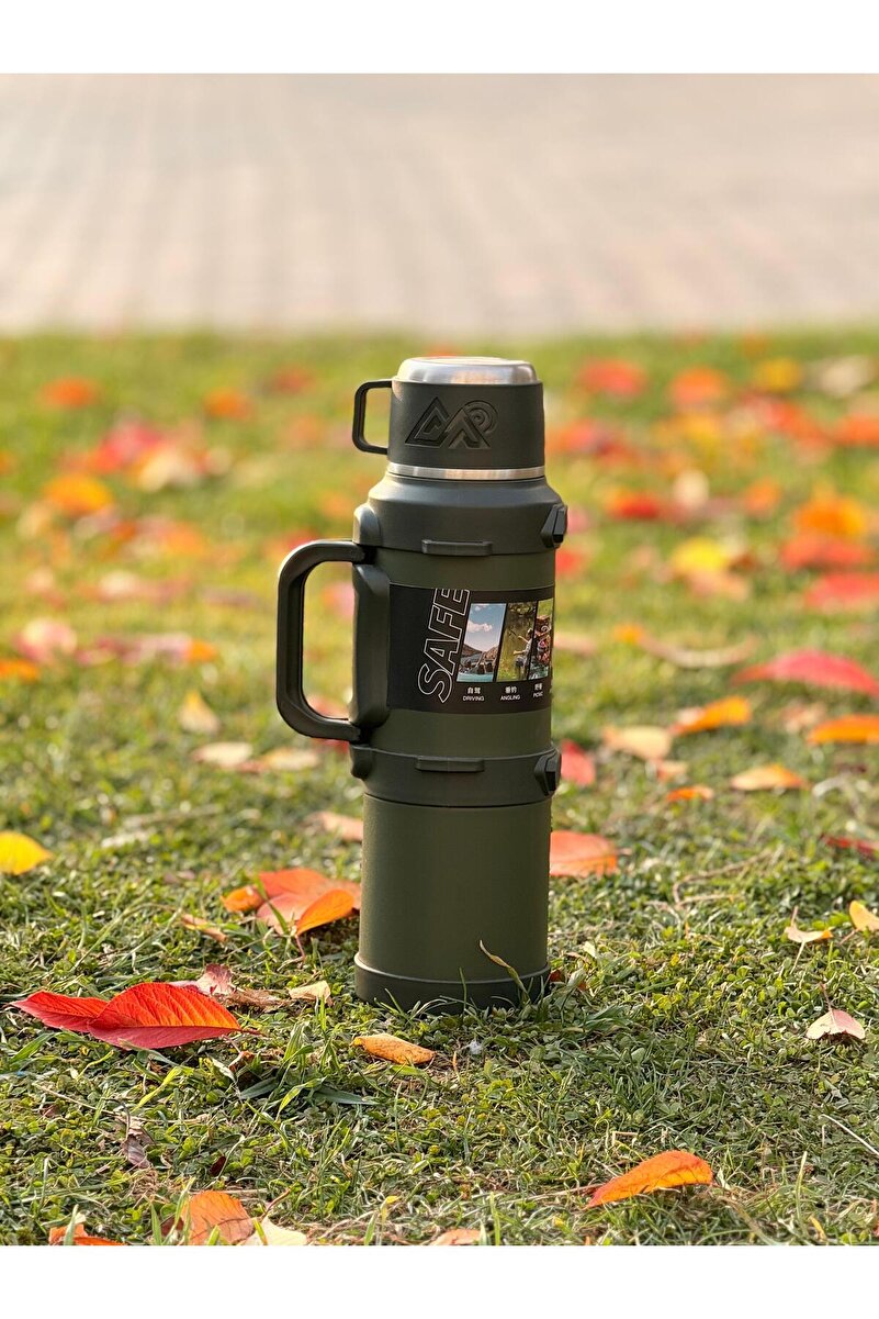 safe 3,2 Litre 316L Çelik Termos Süzgeçli ve Omuz Askılığı