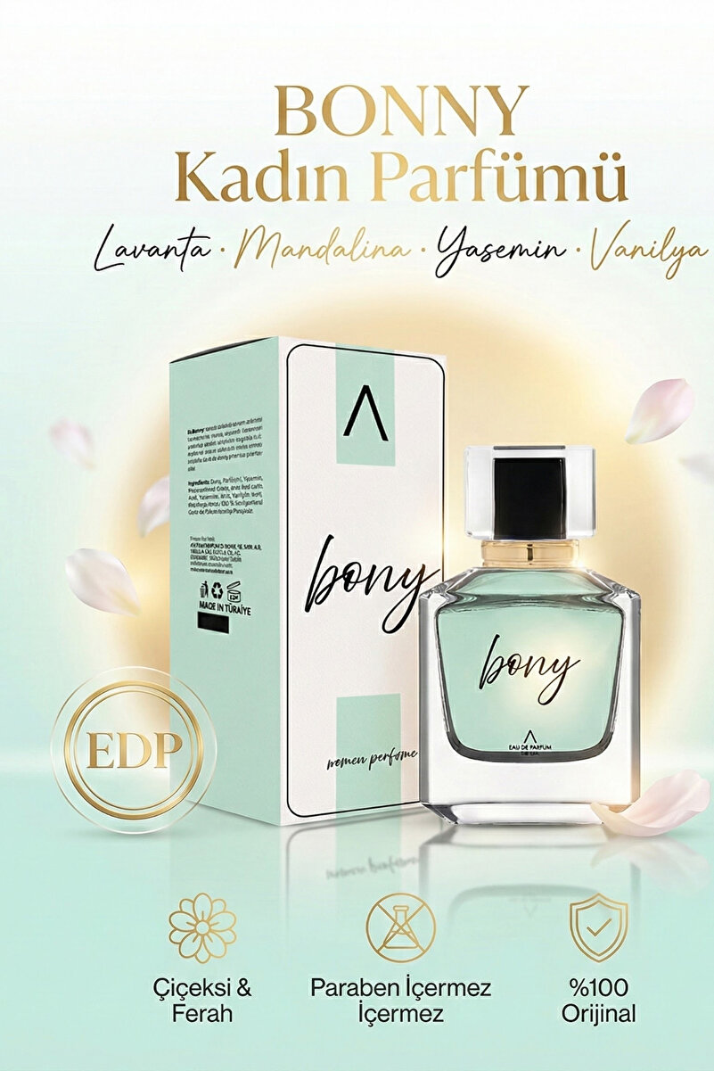 Aceso Cosmetics Bony Kadın Parfüm 50 ml | Lavanta Ve Portakal Çiçeği Ile Cesur, Ferah Ve Kalıcı Kadın Parfümü