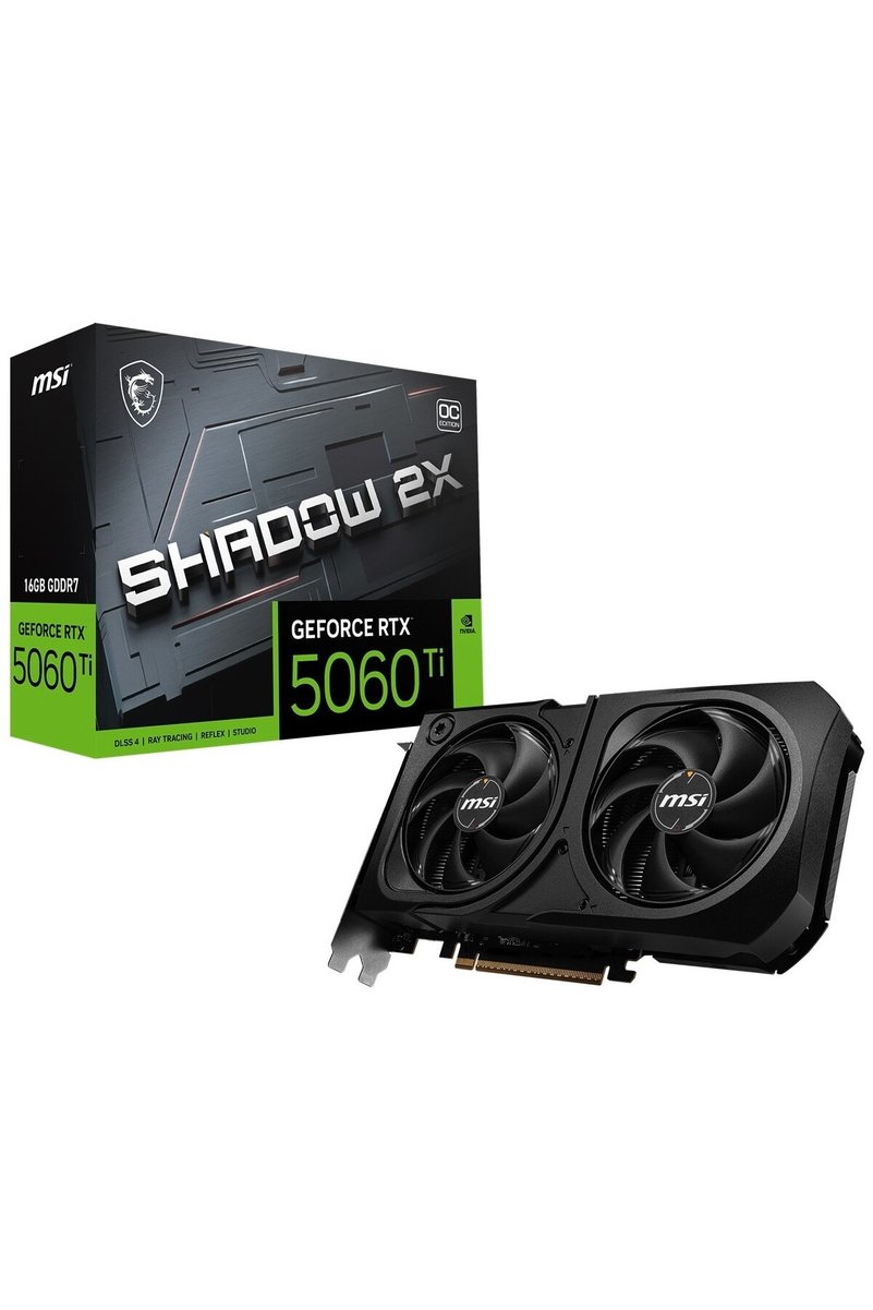 MSI Shadow 2X Plus GeForce RTX 5060 Ti OC 16GB GDDR7 128Bit HDMI/DP Ekran Kartı