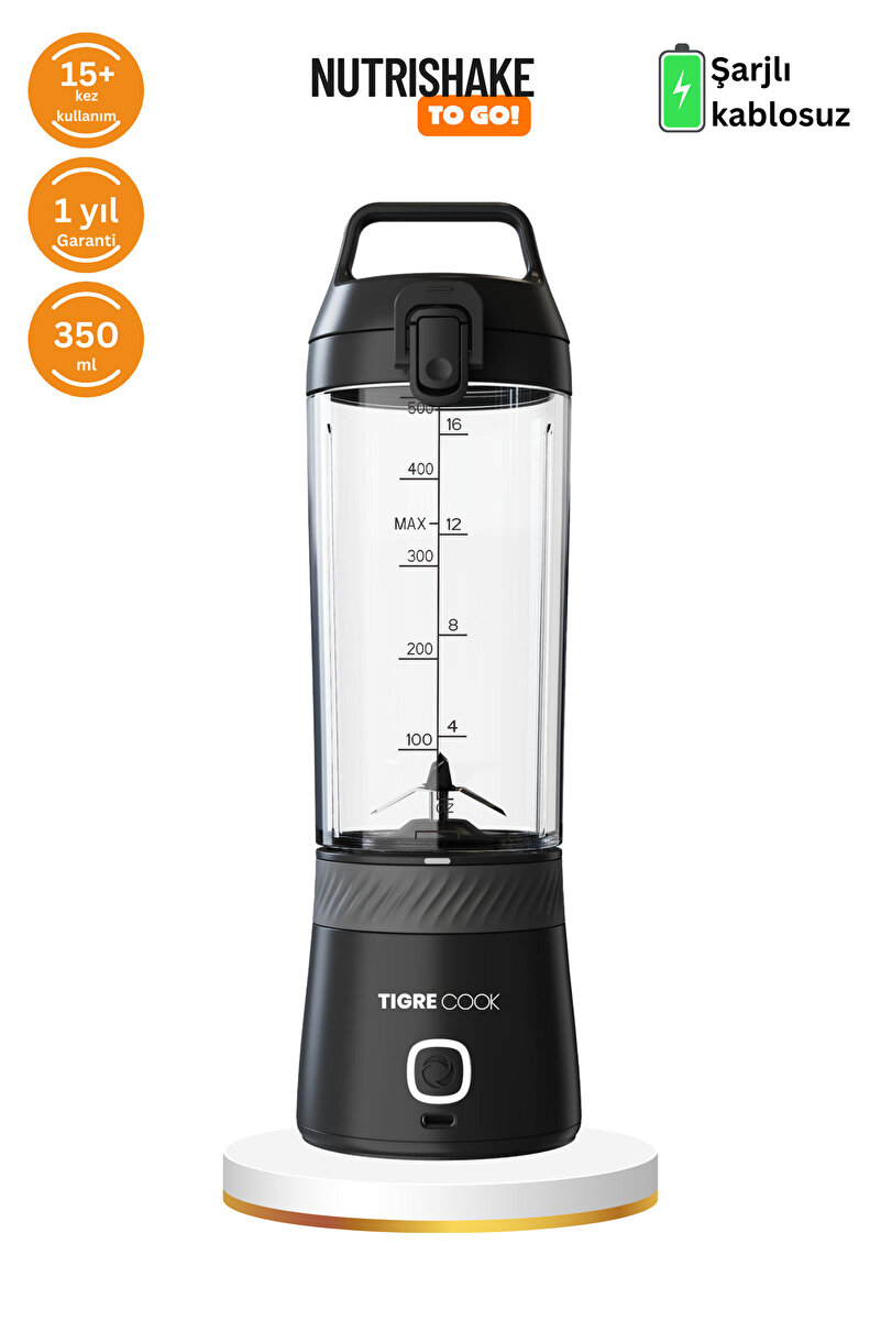 TIGRECOOK Blender Kişisel Taşınabilir Kablosuz Mikser ve Smoothie Makinesi, Güçlü, Şarj Edilebilir