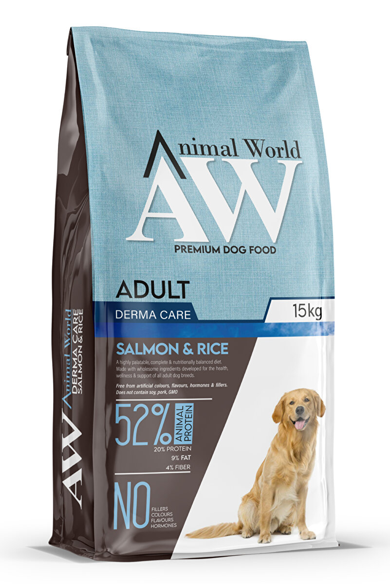Animal World Somon Balıklı Yetişkin Köpek Maması 15 Kg