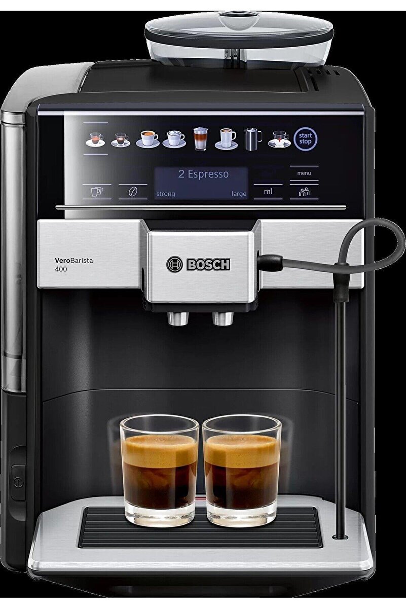 Bosch TIS65429RW Tam Otomatik Kahve Makinesi Vero Barista 400 Metalik safir siyahı