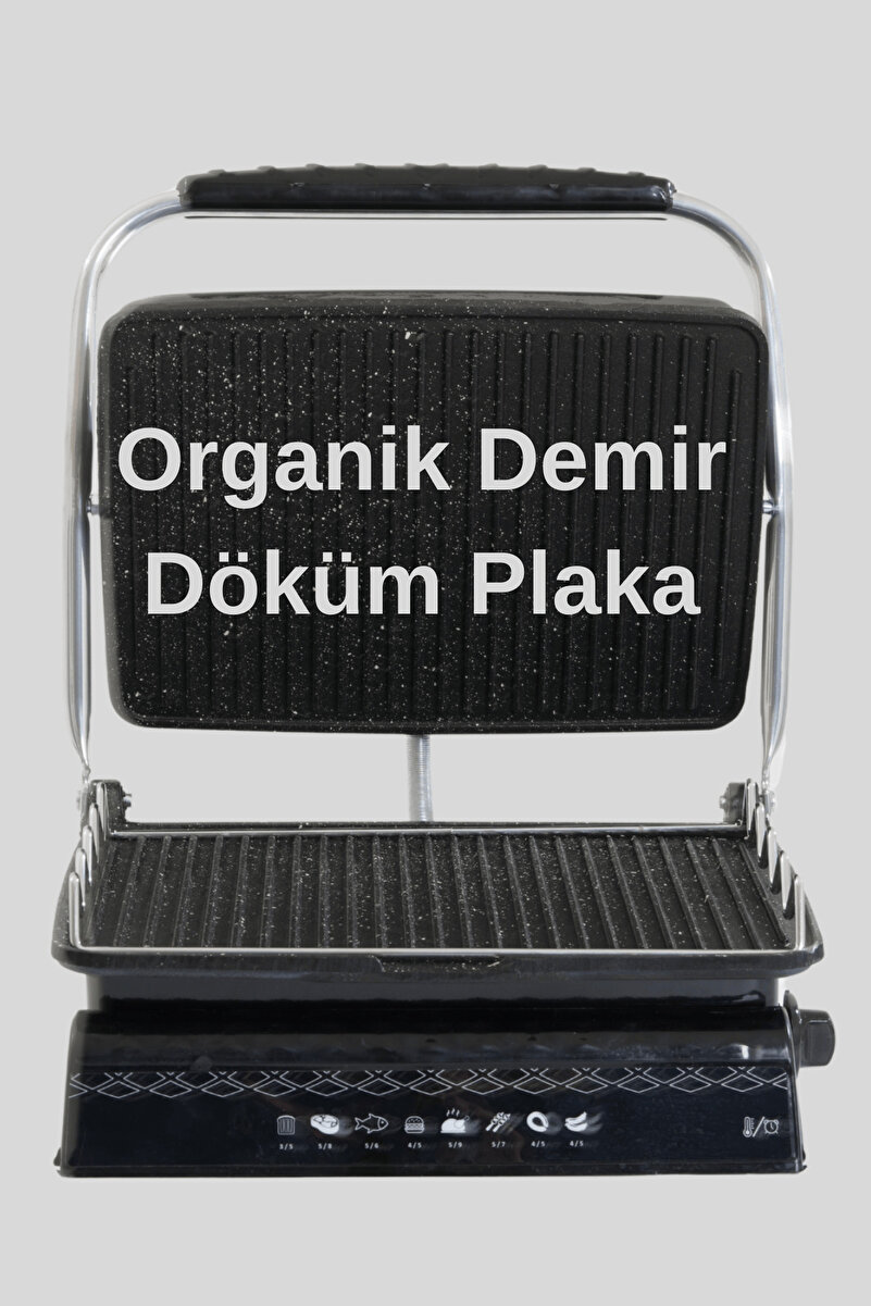 Arnell Tost Makinası Ultra Granit Yüzey İle Demir Döküm | 1800W Yağ Hazneli Ultra Granit Tost Makinesi