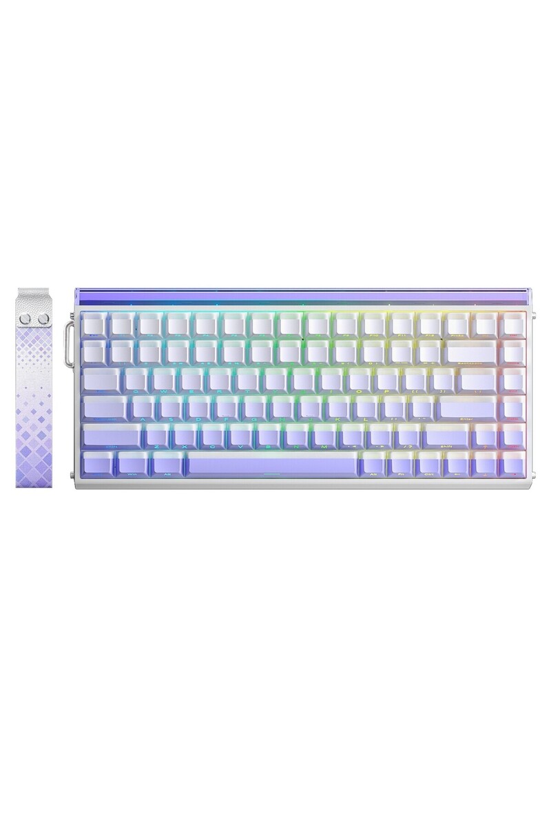 Aula Hero 84 He Manyetik Klavye Rapid Trigger Jade King Switch 8000Hz RGB Neon TKL Hot Swap Oyuncu Klavyesi Mor