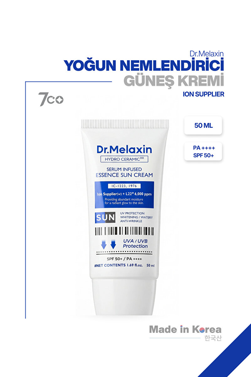 Dr.Melaxin Hydro Ceramic Yoğun Nemlendirici Essence Güneş Kremi SPF50+ PA++++ (50 ml)
