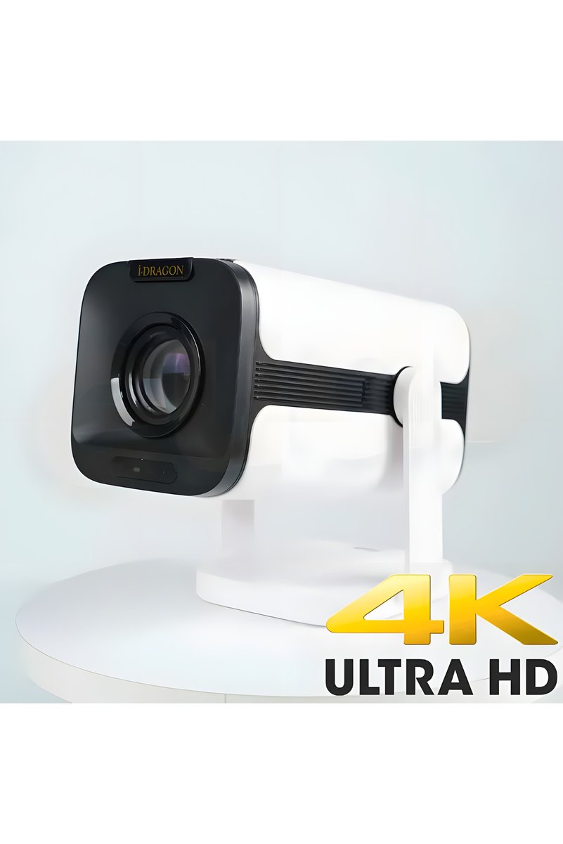 idragon DR-800 Android 12 Akıllı Projektör | Full HD 1080P, 380 ANSI Lümen, 5G Wi-Fi, 4K Video Destekli