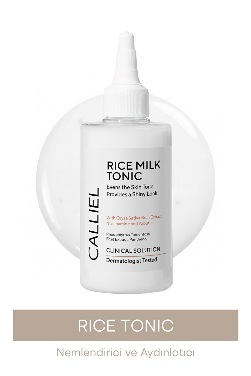 CALLİEL Aydınlatıcı Leke Karşıtı Cilt Tonu Eşitleyici ve Parlatıcı Rice Tonik 200 Ml